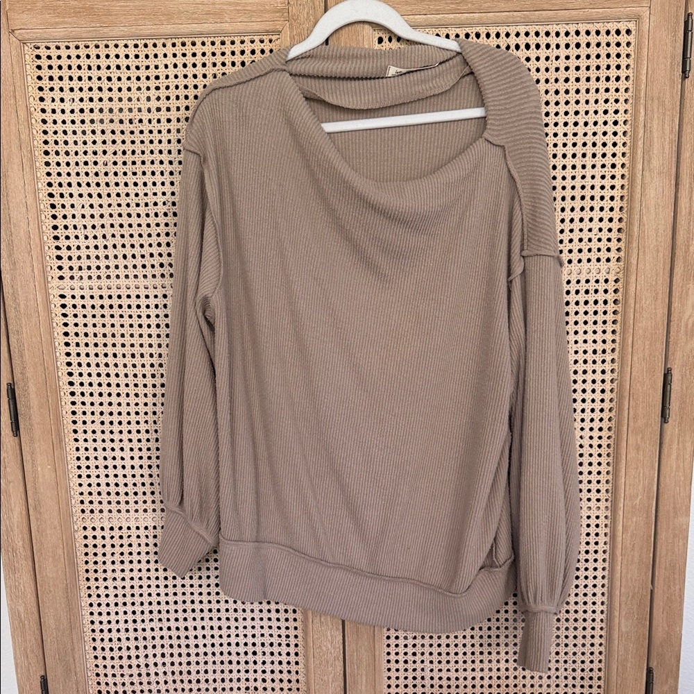 Free People Cozy Tan Women's Top
